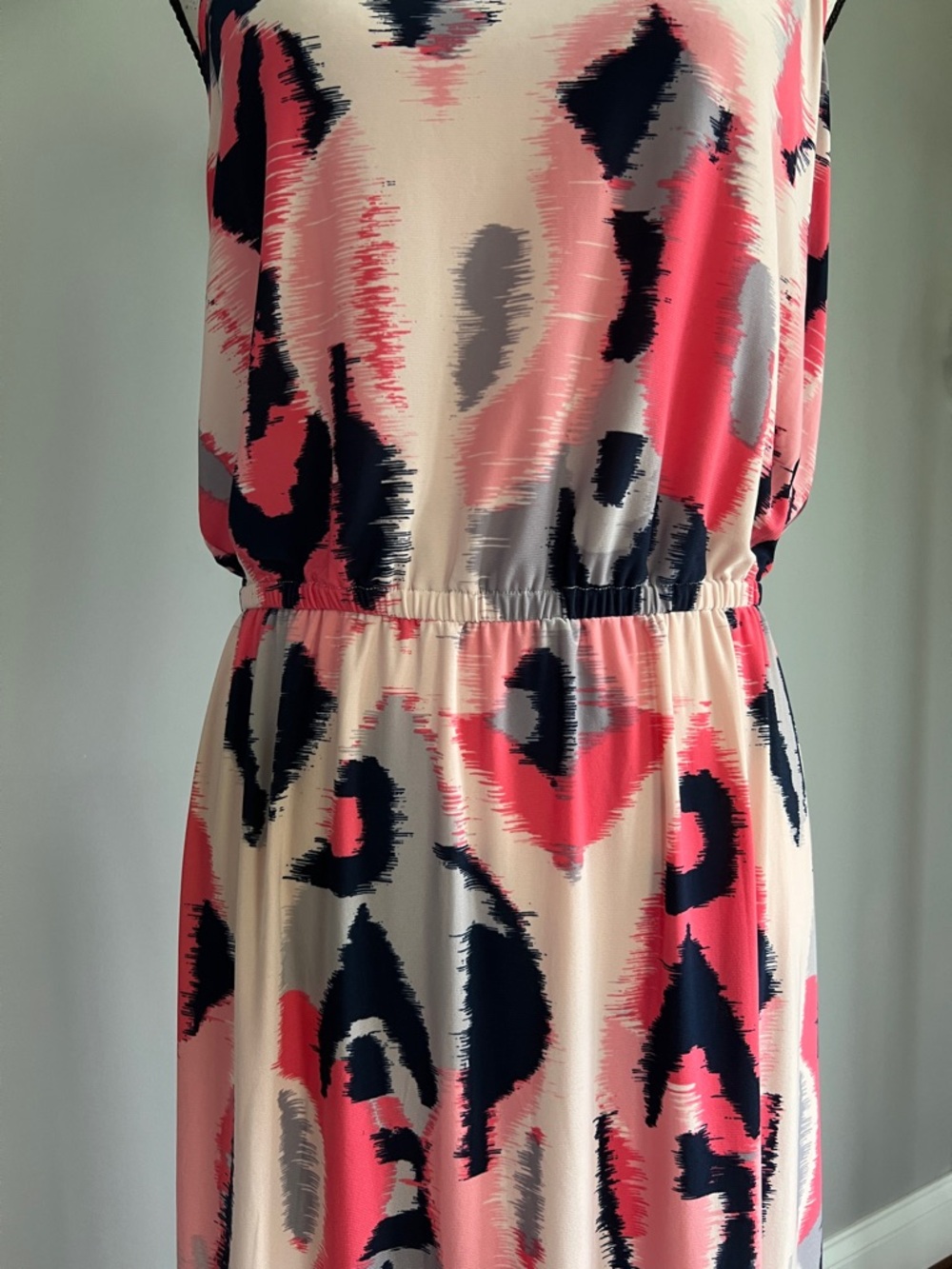 Banana Republic Pink, Black & Cream Abstract Halter Maxi Dress - Picture 2 of 8